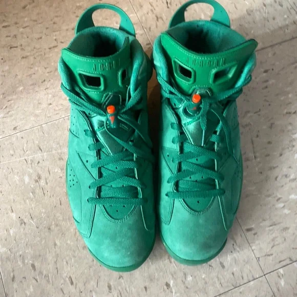 Green and orange Gatorade jordan 6 sz 11.5 Air Jordan 6 Retro X Gatorade Green Like Mike Sz 11.5 AJ5986  main image 4